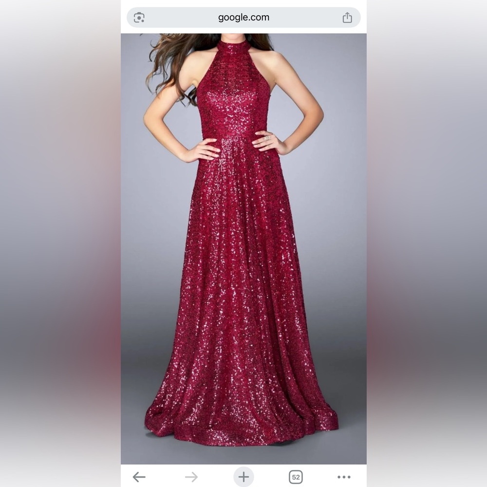 LA FEMME Sequin Ball Gown